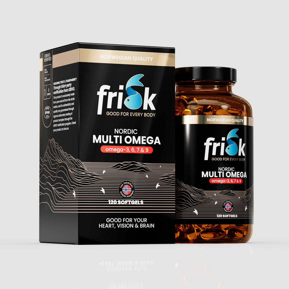 Frisk Nordic Multi Omega | Complete Omega-3 & Multivitamin Support ...